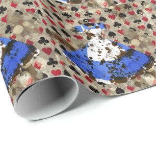 Distressed Wonderland Alice Pattern Wrapping Paper