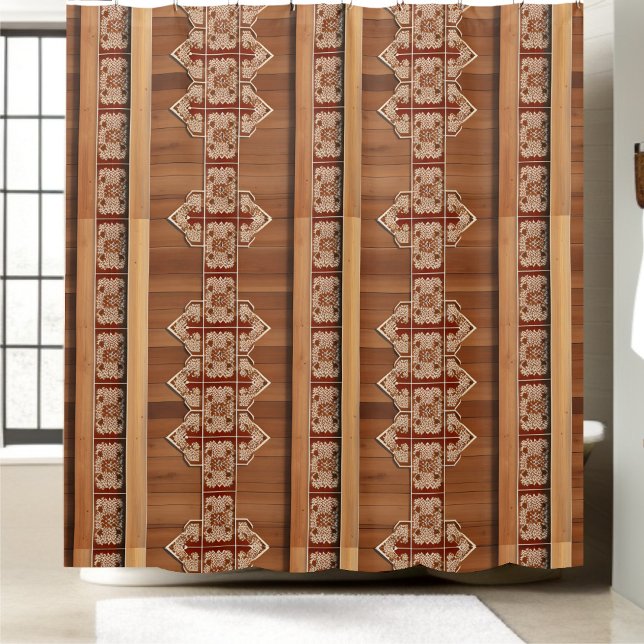 Distressed Wood Shower Curtains Style 2 (Creator Uploaded)
