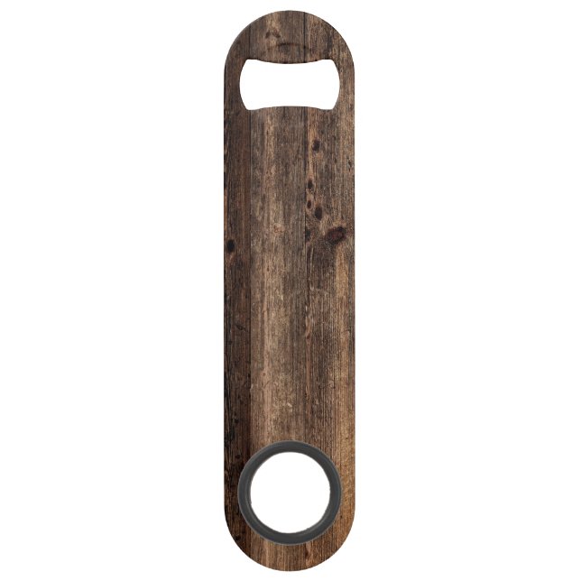 Distressed Wood Speed Bottle Opener (Front)
