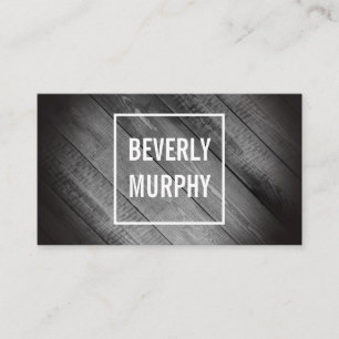 Distressed Wood with Embellishment and Vignette Business Card