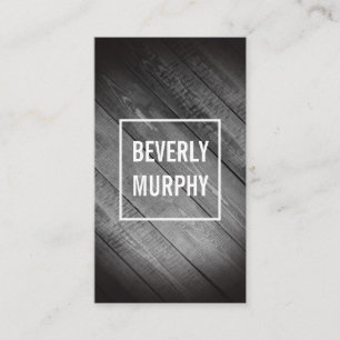 Distressed Wood with Embellishment and Vignette Business Card