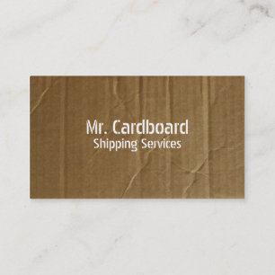 Distressed Wrinkled Cardboard Business Card