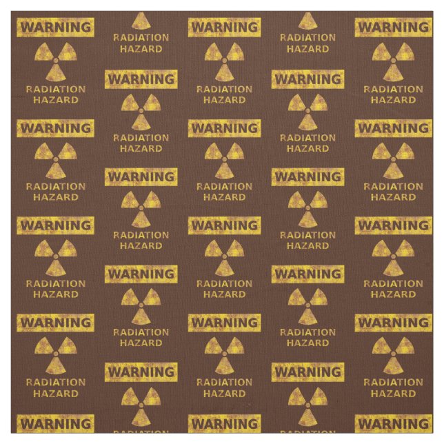 Distressed Yellow Radiation Warning Fabric (Swatch)