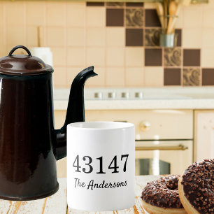 Distressed Zip Code Coffee Mug