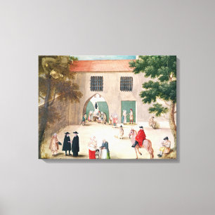 Distributing Alms to the Poor Canvas Print