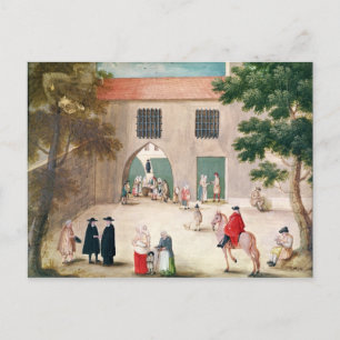 Distributing Alms to the Poor Postcard