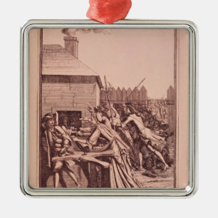 Distribution of Bread at the Louvre Metal Tree Decoration