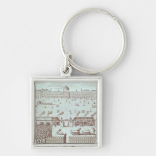 Distribution of Bread at the Tuileries Kiosk Key Ring