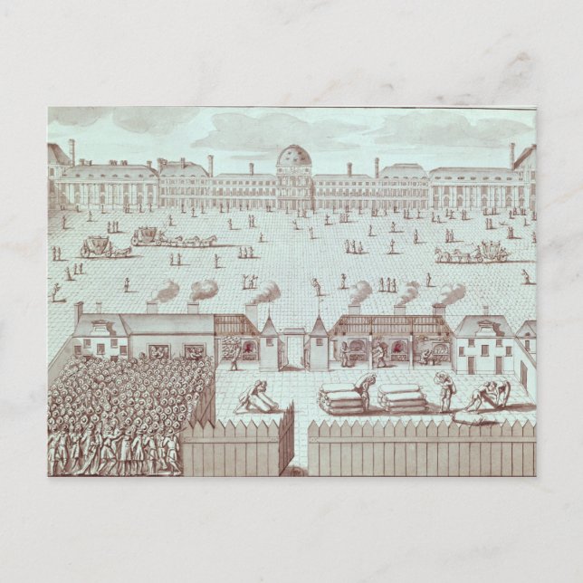 Distribution of Bread at the Tuileries Kiosk Postcard (Front)