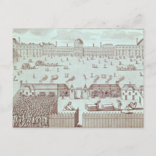 Distribution of Bread at the Tuileries Kiosk Postcard
