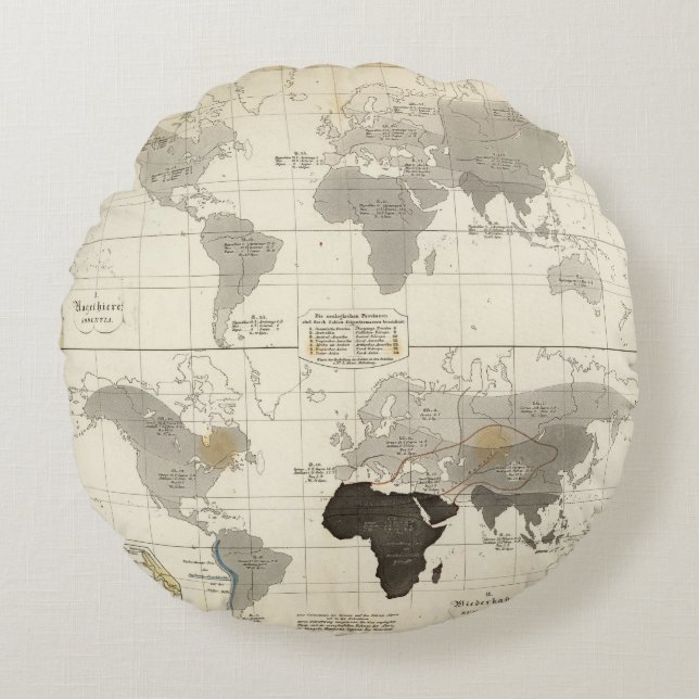 Distribution of rodents and animals round cushion (Front)