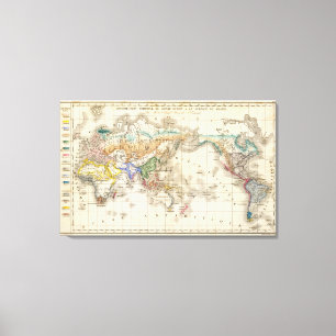 Distribution primitive du genre humain canvas print