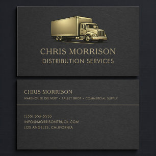 Distribution Services Trucking Professional Business Card