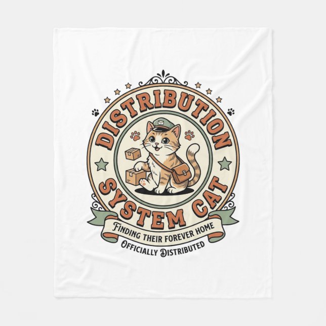 Distribution System Cat Distribution System Cat Vi Fleece Blanket (Front)