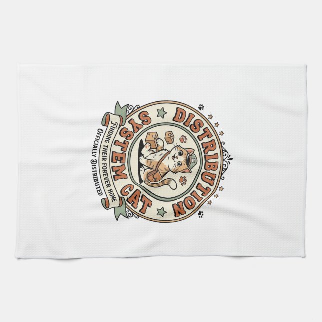 Distribution System Cat Distribution System Cat Vi Tea Towel (Horizontal)