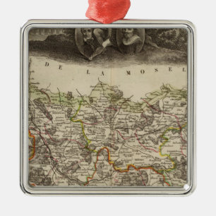 District boundaries metal tree decoration