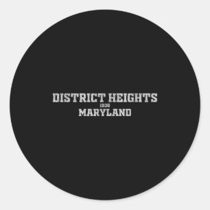 District Heights Maryland Classic Round Sticker