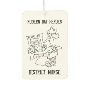 District Nurse Cartoon Car Air Freshener