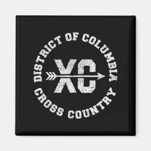 District Of Columbia Cross Country Retro Distresse Magnet