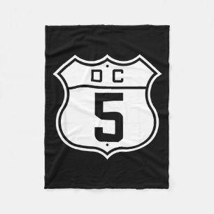 District Of Columbia Highway 5 Sign Dc-5 State Hwy Fleece Blanket