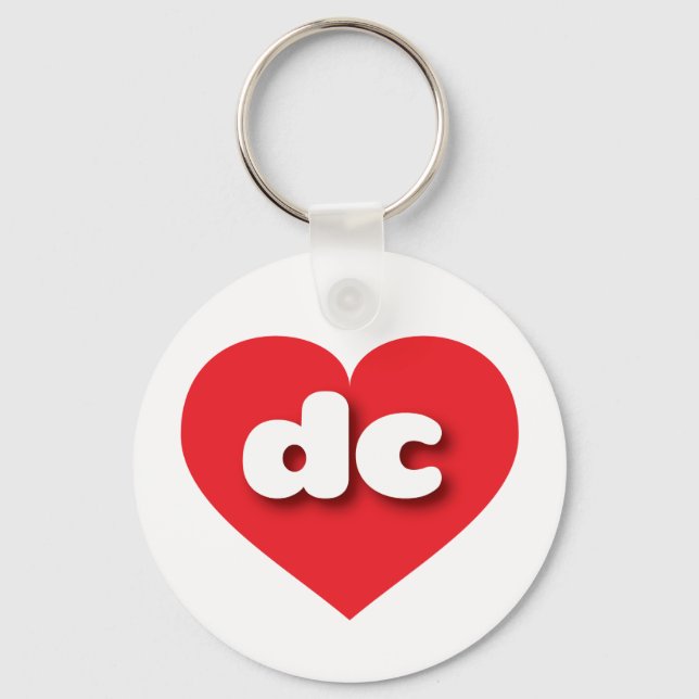 District of Columbia red heart - I love dc Key Ring (Front)
