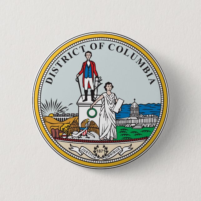 District of Columbia seal 6 Cm Round Badge (Front)