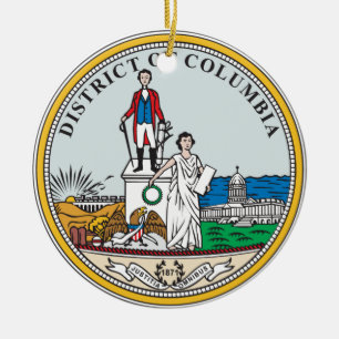 District of Columbia seal Ceramic Tree Decoration