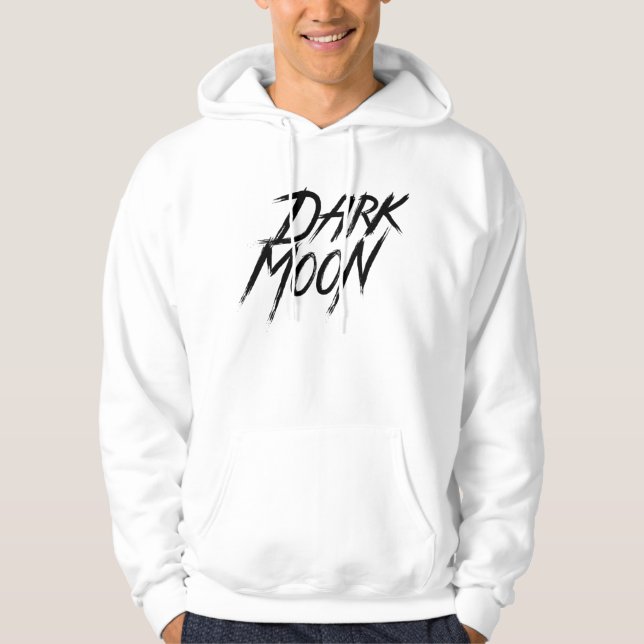 DistrictOne Blanc Homme "Dark Moon" Hoodie (Front)