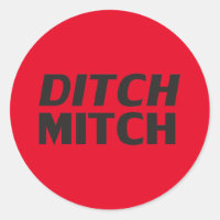Ditch Mitch red black modern typography funny