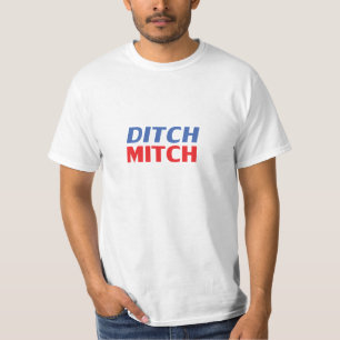 Ditch Mitch red white blue modern typography funny T-Shirt