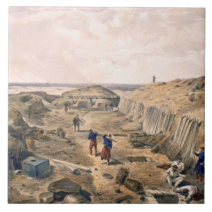 Ditch of the Bastion du Mat, plate from 'The Seat Tile