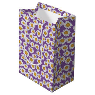 Ditsy daisy flowers medium gift bag