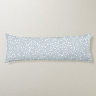 Ditsy Dots Pattern - White on Dusty Blue Body Cushion