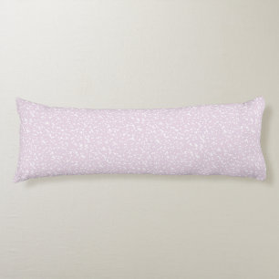 Ditsy Dots Pattern - White on Dusty Pink Body Cushion