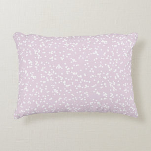 Ditsy Dots Pattern - White on Dusty Pink Decorative Cushion