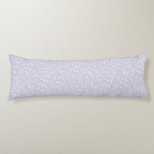 Ditsy Dots Pattern - White on Dusty Purple Body Cushion