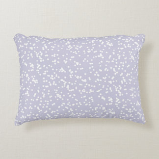 Ditsy Dots Pattern - White on Dusty Purple Decorative Cushion