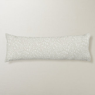 Ditsy Dots Pattern - White on Greige/Beige Body Cushion