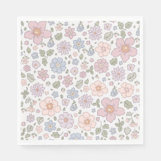Ditsy Floral Baby Shower Paper Napkins