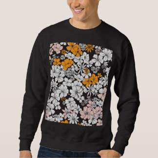 Ditsy Floral: Colourful Dark Background. Sweatshirt