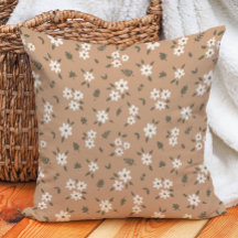 Ditsy Floral Cottagecore Boho Wildflower Tan Brown