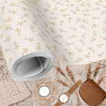 Ditsy Floral - Earthtone rustic on white cement Wrapping Paper<br><div class="desc">Ditsy floral in various shades rustic earthtone shade on a white cement background. Other colorways available.</div>