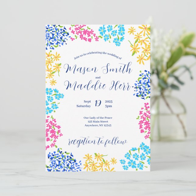 Ditsy Floral Invite (Standing Front)