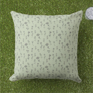 Ditsy Floral Sage Green Cushion