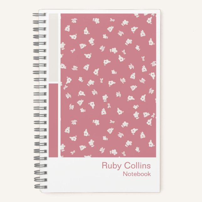 Ditsy Floral Vertical Palette Notebook (Front)