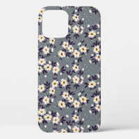 Ditsy Floral: Vintage Grey Background