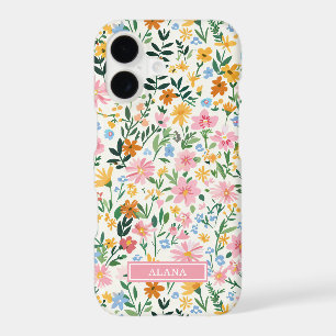 Ditsy Flower Garden Monogrammed