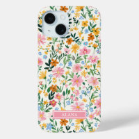 Ditsy Flower Garden Monogrammed
