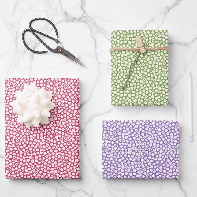 Ditsy Flower Meadow Wrapping Paper Sheet (Creator Uploaded)