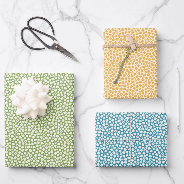 Ditsy Flower Meadow Wrapping Paper Sheet (Creator Uploaded)